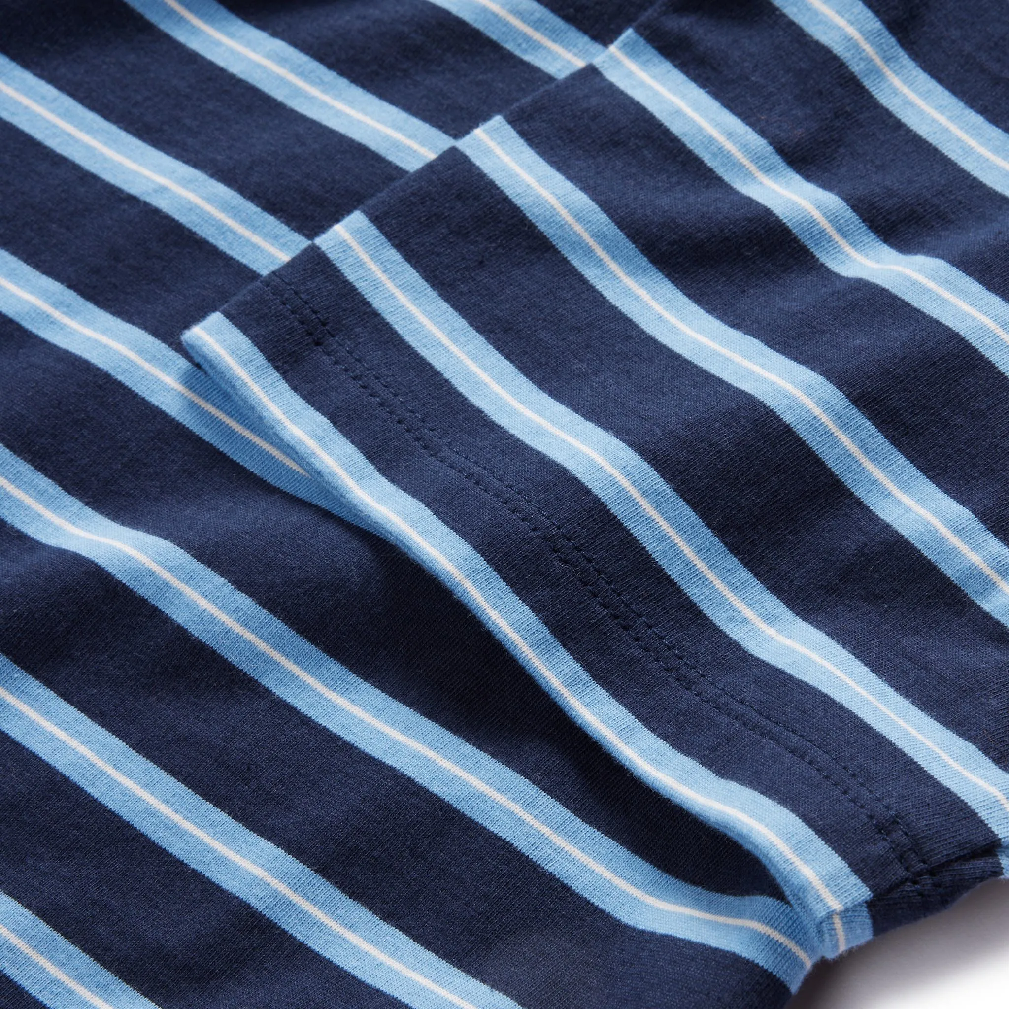 The Organic Cotton Tee in Navy Stripe