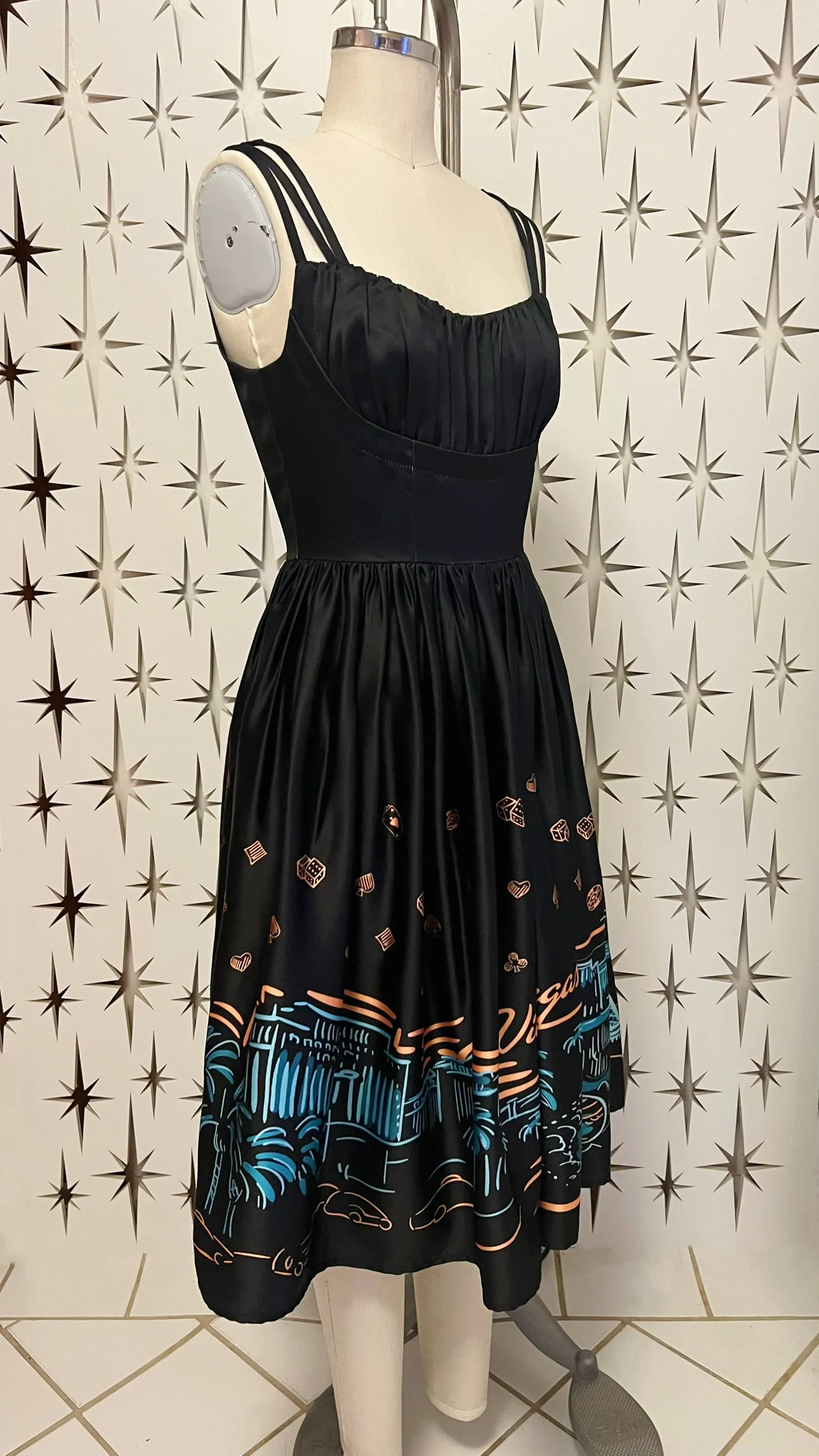 Viva Las Vegas Border Print Dress