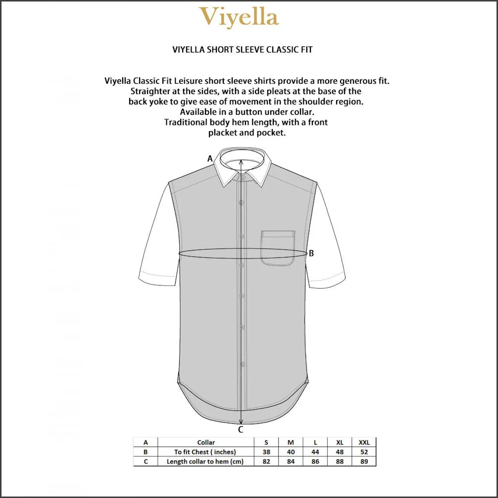 Viyella Blue Stripe Cotton Short Sleeve shirt.